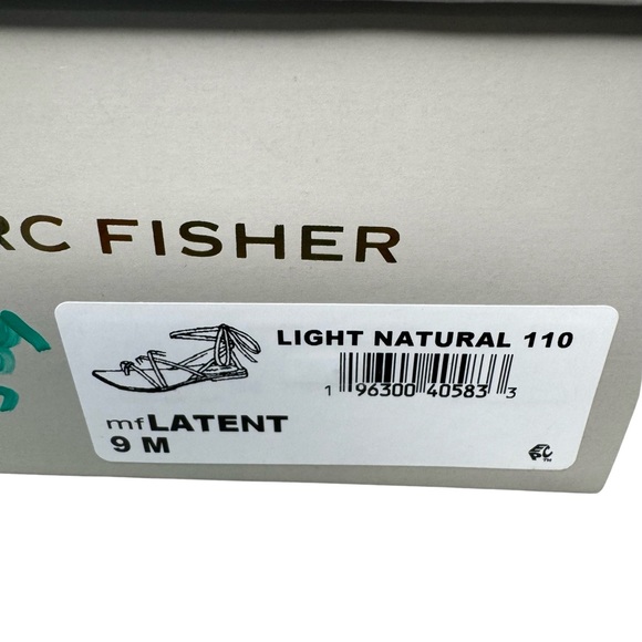 MARC FISHER Womens Beige Strappy Latent Square Toe Lace-Up Thong Sandals 9M - Picture 3 of 6